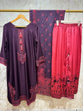 Ready To Wear Viral Long Pakistani Suit With Beautiful Embroidery Thread And Sequence Work