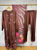 Ready To Wear Viral Long Pakistani Suit With Beautiful Embroidery Thread With Mirror Work