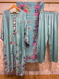 Ready To Wear Viral Long Kaftan Suit With Beautiful Embroidery Thread And Cut Work