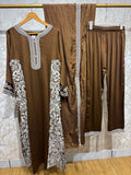 Ready To Wear Viral Long Kaftan Suit With Beautiful Embroidery Thread And Sequence Work And Mirror
