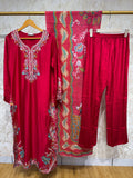 Ready To Wear Viral Long Kaftan Suit With Beautiful Embroidery Thread And Cut Work