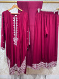 Ready To Wear Pakistani Suit With Beautiful Embroidery Thread And Mirror Work