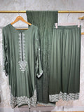 Ready To Wear Pakistani Suit With Beautiful Embroidery Thread And Mirror Work