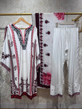 Ready To Wear Viral Pakistani Suit With Beautiful Embroidery Thread And Cut Work Sleeves