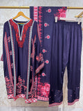 Ready To Wear Viral Pakistani Suit With Beautiful Embroidery Thread And Cut Work Sleeves